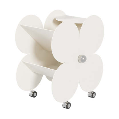 Contemporary Flower Iron 2-Tier End Table