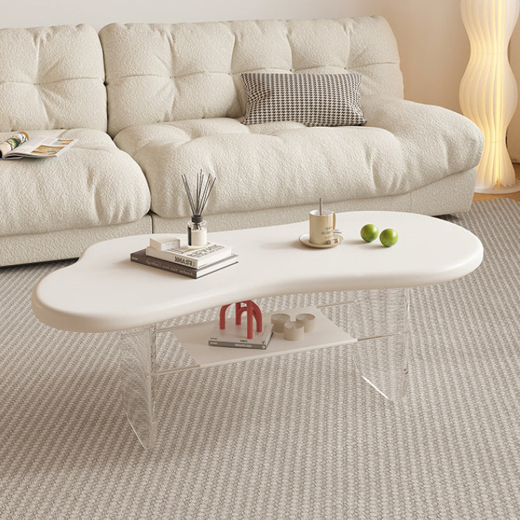 Minimalist Cloud Acrylic Leather Coffee Table