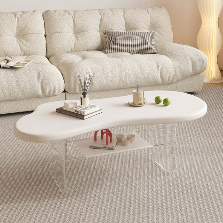 Minimalist Cloud Acrylic Leather Coffee Table