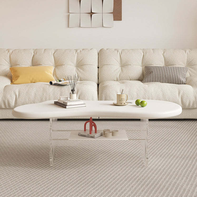 Minimalist Cloud Acrylic Leather Coffee Table