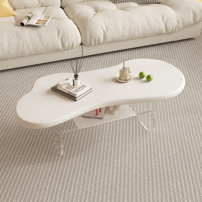 Minimalist Cloud Acrylic Leather Coffee Table