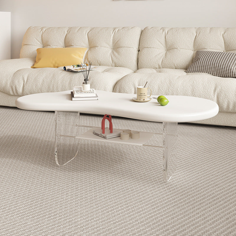 Minimalist Cloud Acrylic Leather Coffee Table