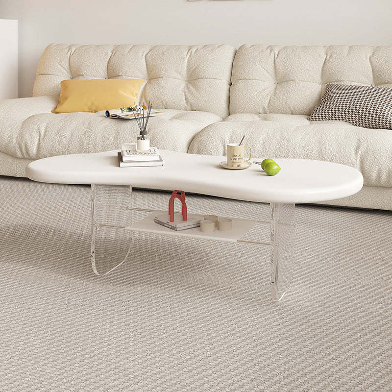 Minimalist Cloud Acrylic Leather Coffee Table
