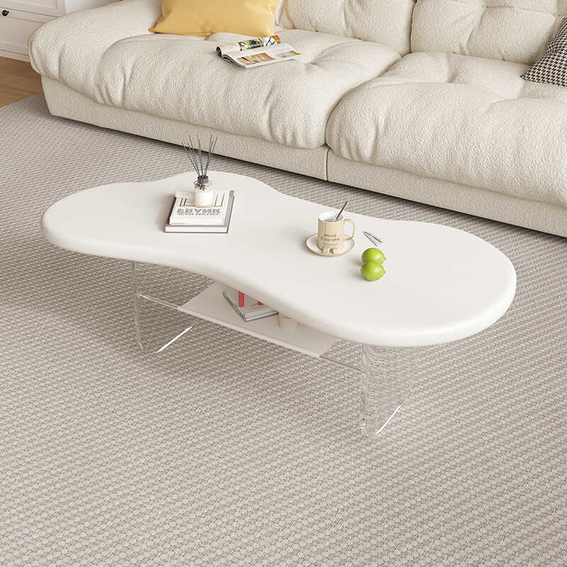 Minimalist Cloud Acrylic Leather Coffee Table