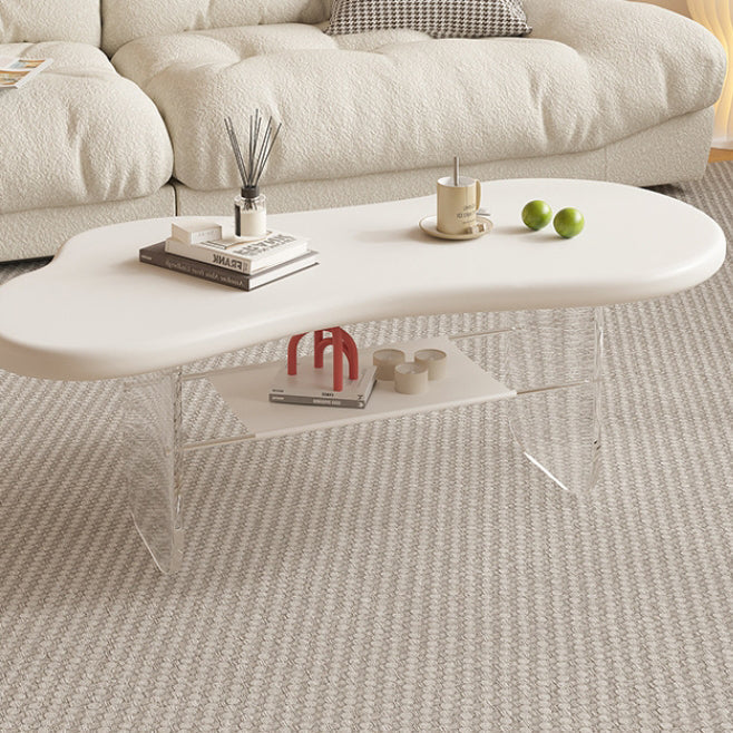 Minimalist Cloud Acrylic Leather Coffee Table