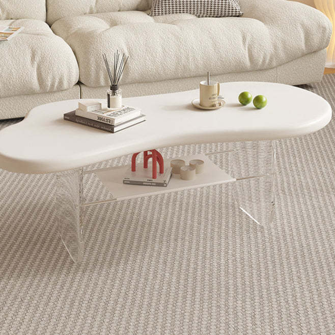 Minimalist Cloud Acrylic Leather Coffee Table