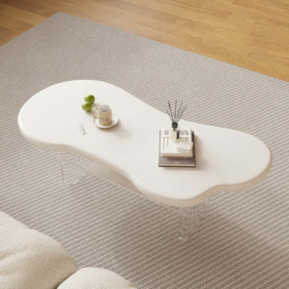 Minimalist Cloud Acrylic Leather Coffee Table