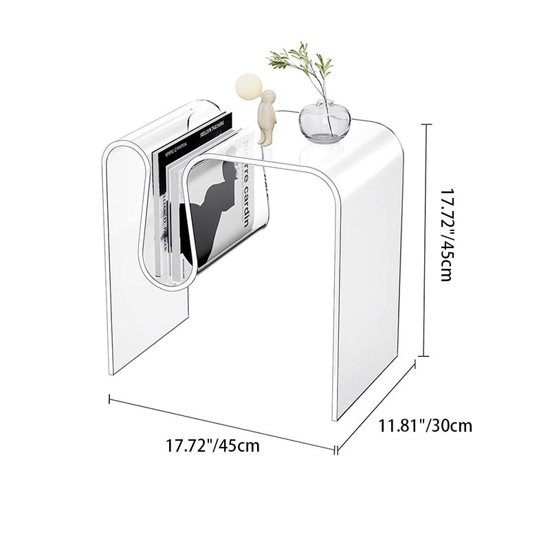 Minimalist M-Shaped Acrylic End Table