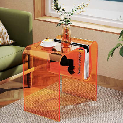 Minimalist M-Shaped Acrylic End Table