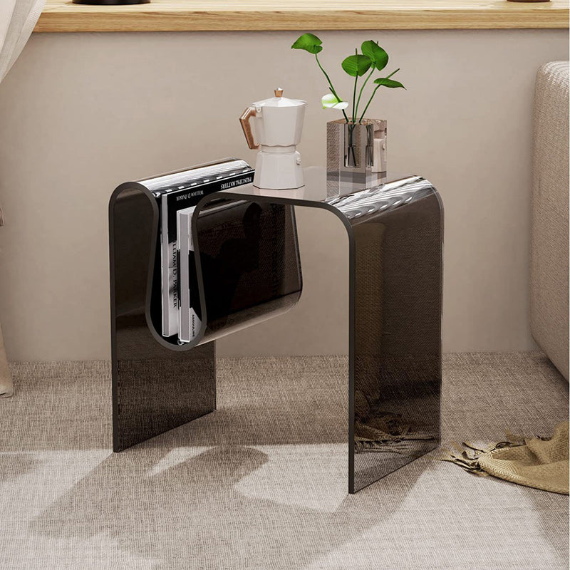 Minimalist M-Shaped Acrylic End Table