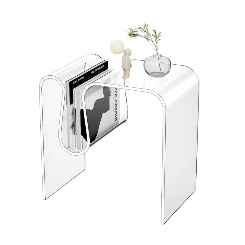 Minimalist M-Shaped Acrylic End Table