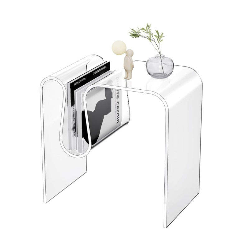 Minimalist M-Shaped Acrylic End Table