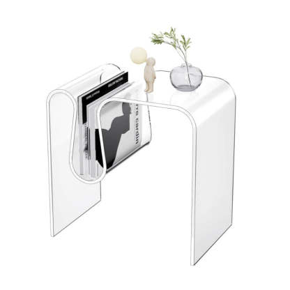 Minimalist M-Shaped Acrylic End Table