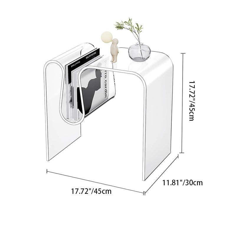 Minimalist M-Shaped Acrylic End Table