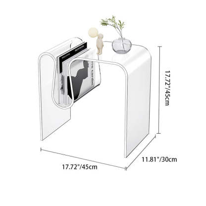 Minimalist M-Shaped Acrylic End Table