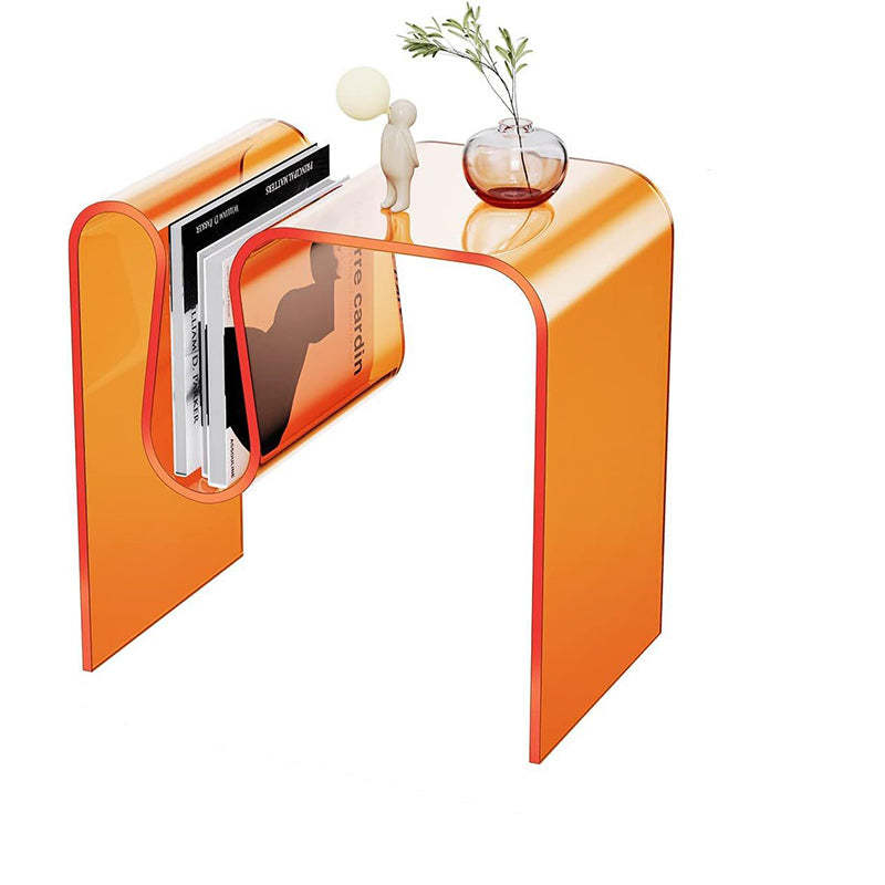 Minimalist M-Shaped Acrylic End Table