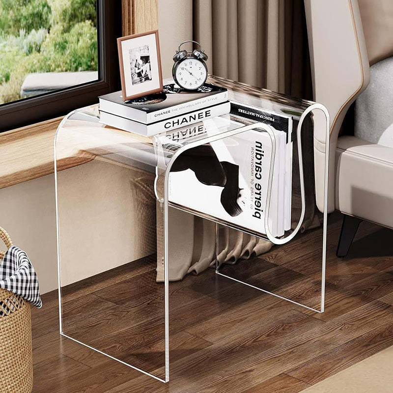 Minimalist M-Shaped Acrylic End Table