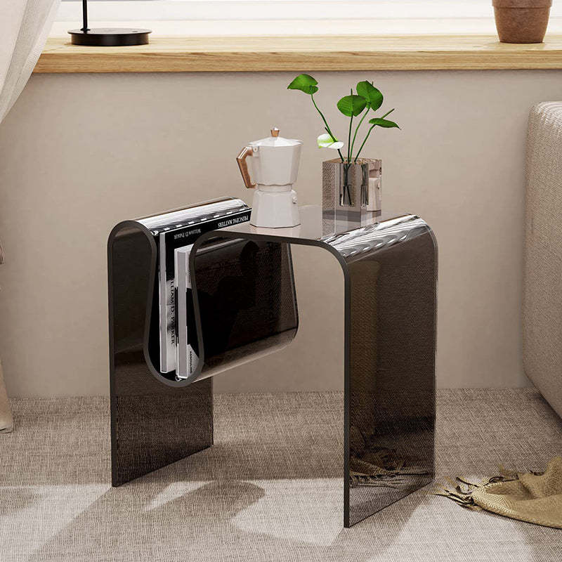 Minimalist M-Shaped Acrylic End Table