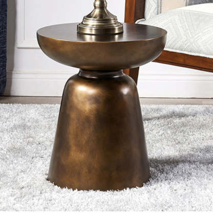 Scandinavian Round Stackable End Table — Red