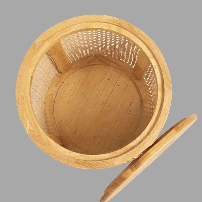 Japanese Rubber Wood Imitation End Table 1-Storage