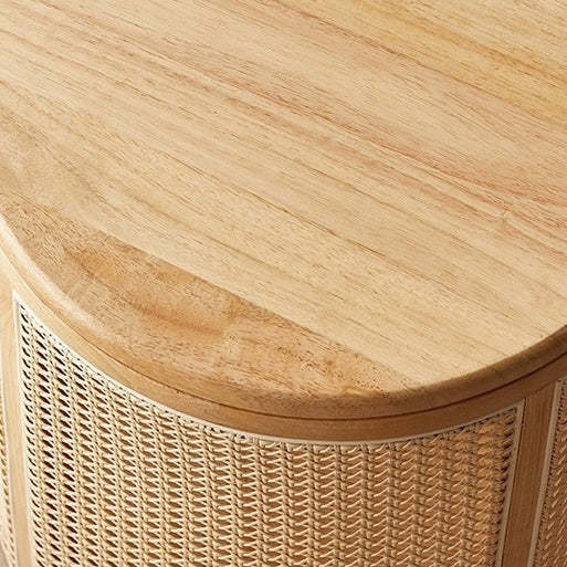 Japanese Rubber Wood Imitation End Table 1-Storage