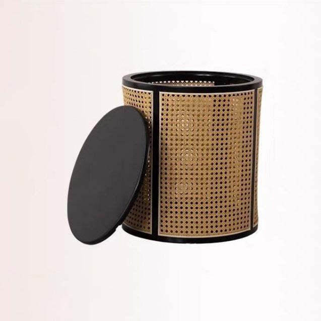 Japanese Rubber Wood Imitation End Table 1-Storage