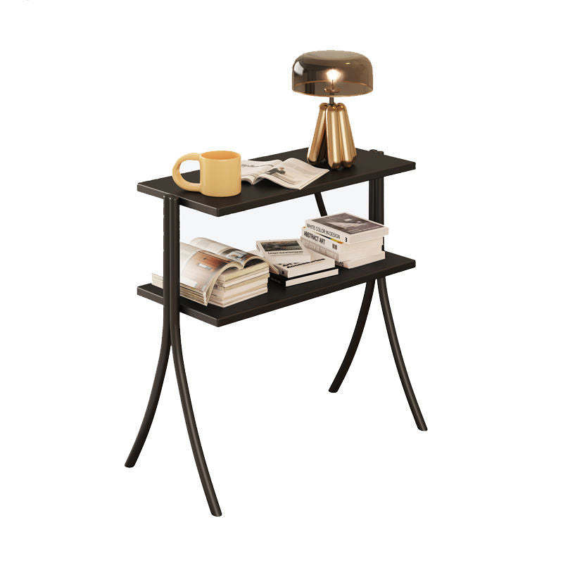 Retro Y-Frame Wood Iron Side Table
