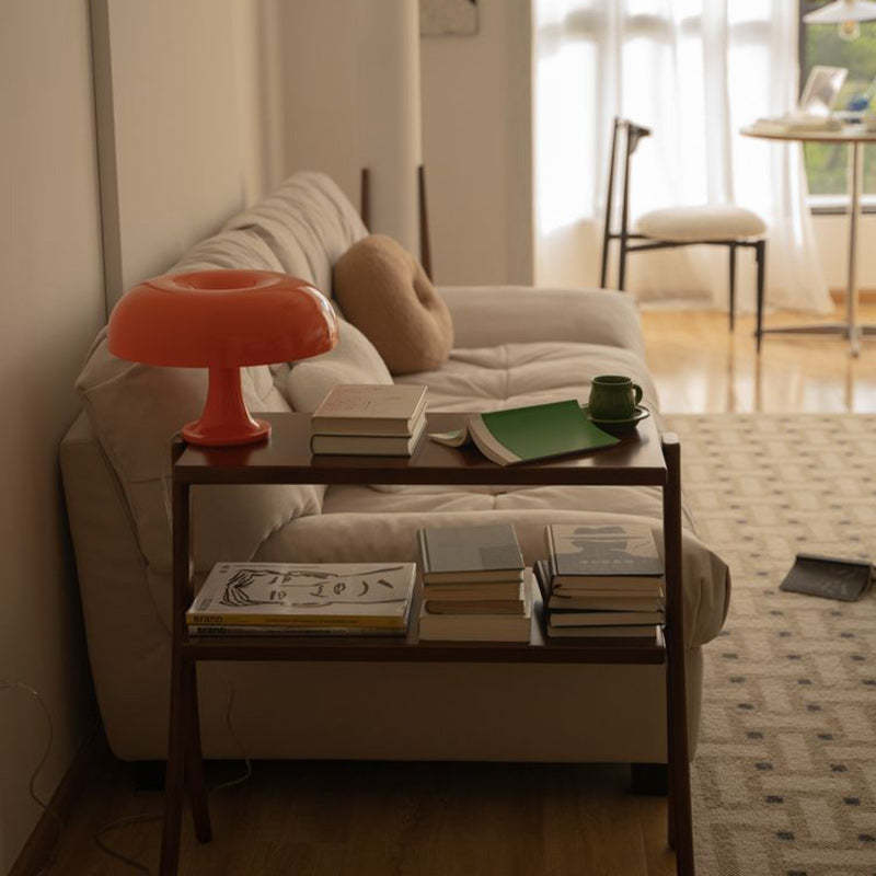 Retro Y-Frame Wood Iron Side Table