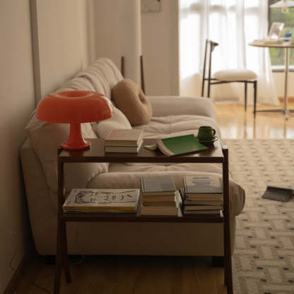 Retro Y-Frame Wood Iron Side Table