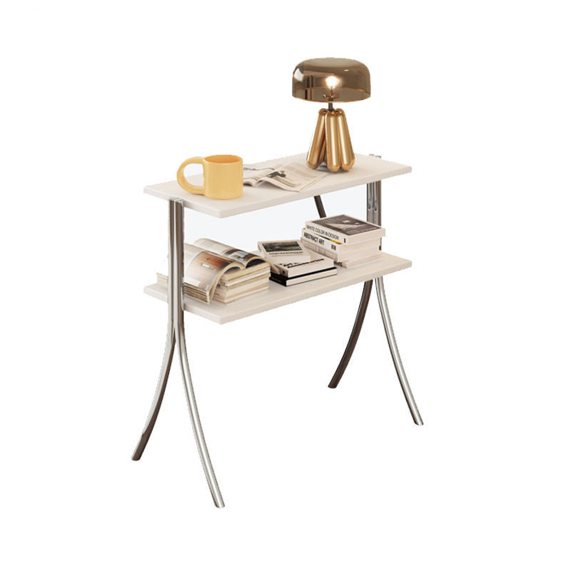 Retro Y-Frame Wood Iron Side Table