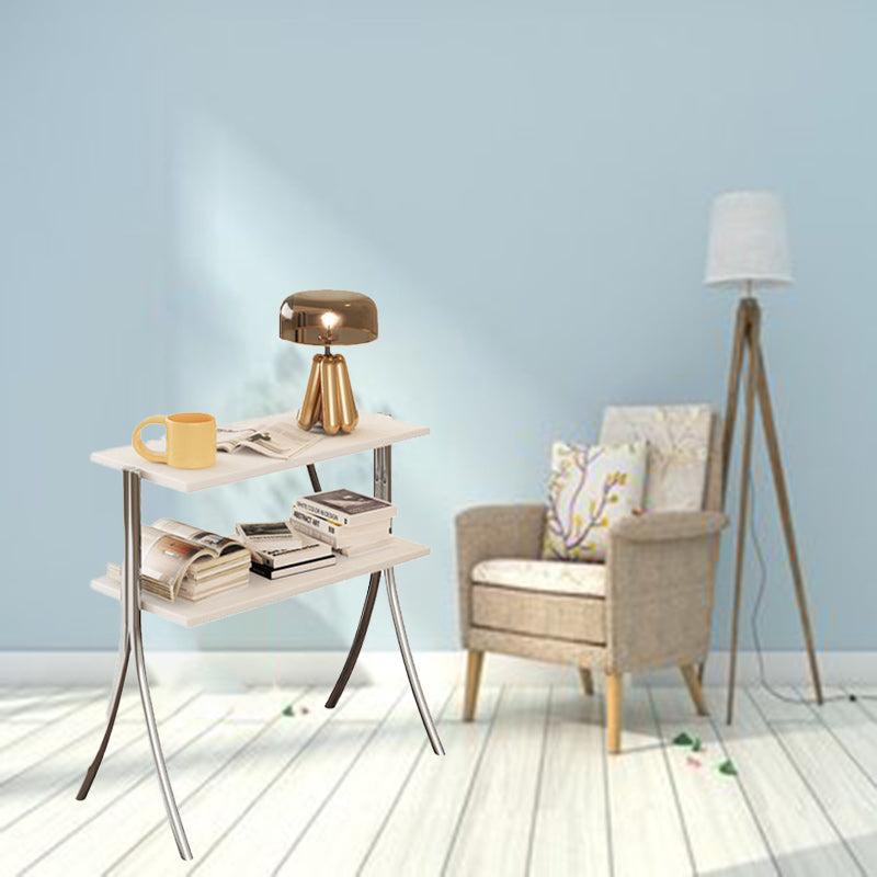 Retro Y-Frame Wood Iron Side Table