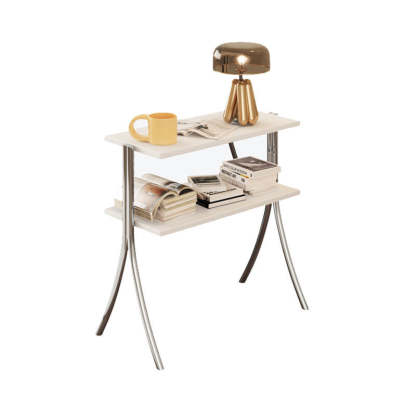 Retro Y-Frame Wood Iron Side Table