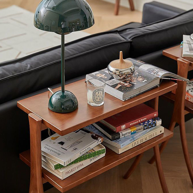Retro Y-Frame Wood Iron Side Table