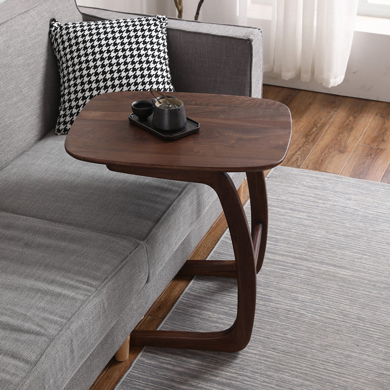 C-Shape Walnut Ash Movable End Table