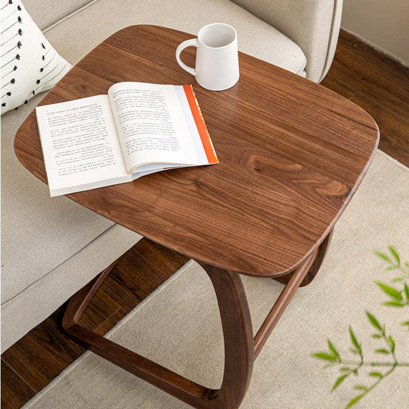 C-Shape Walnut Ash Movable End Table