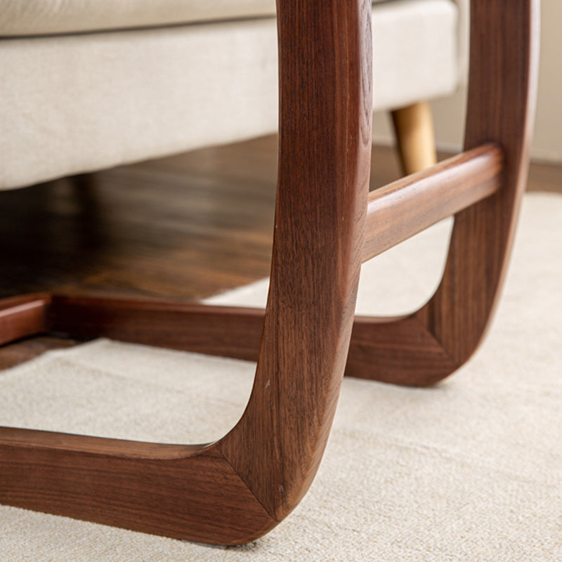 C-Shape Walnut Ash Movable End Table