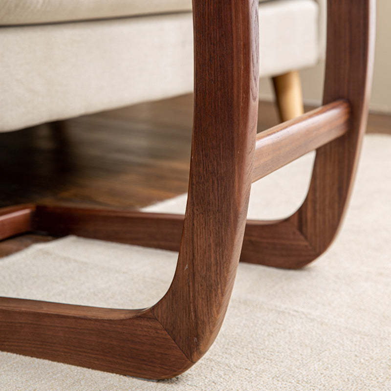 C-Shape Walnut Ash Movable End Table