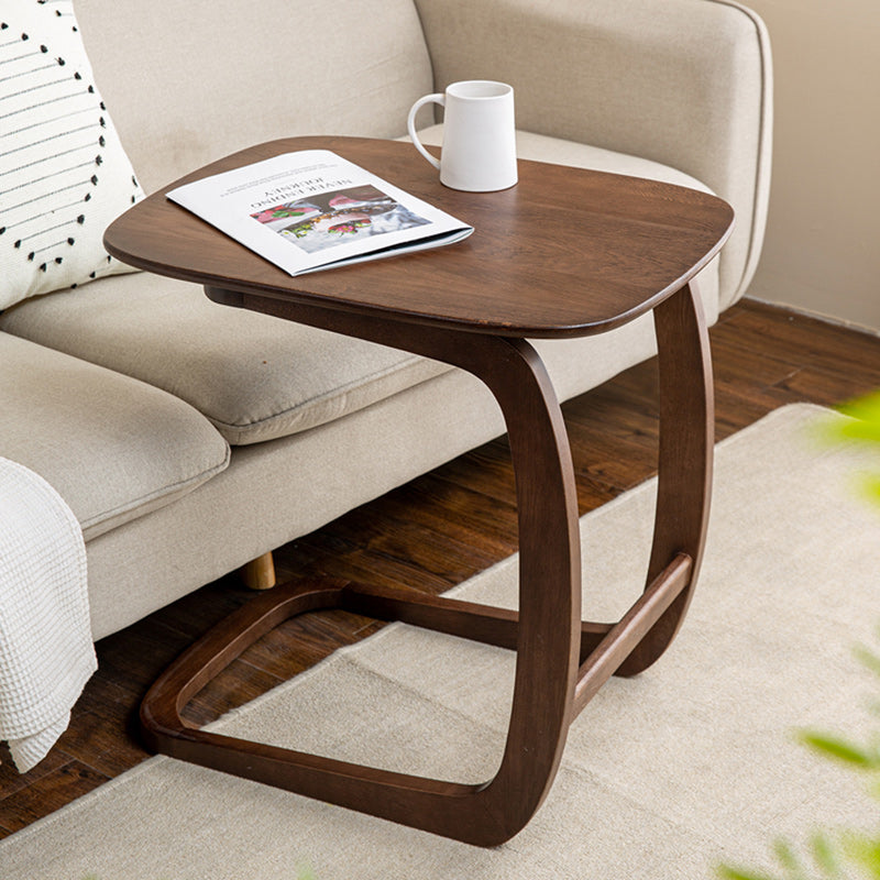 C-Shape Walnut Ash Movable End Table