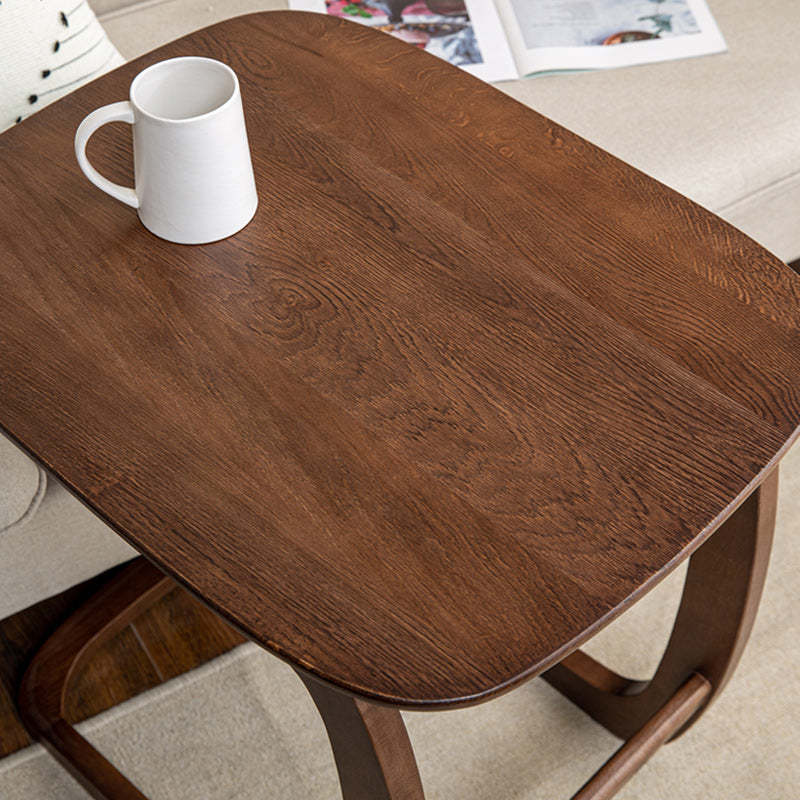 C-Shape Walnut Ash Movable End Table