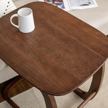 C-Shape Walnut Ash Movable End Table