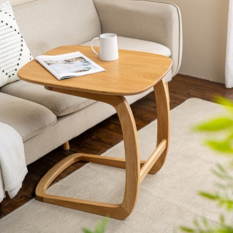 C-Shape Walnut Ash Movable End Table