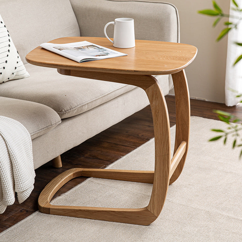 C-Shape Walnut Ash Movable End Table