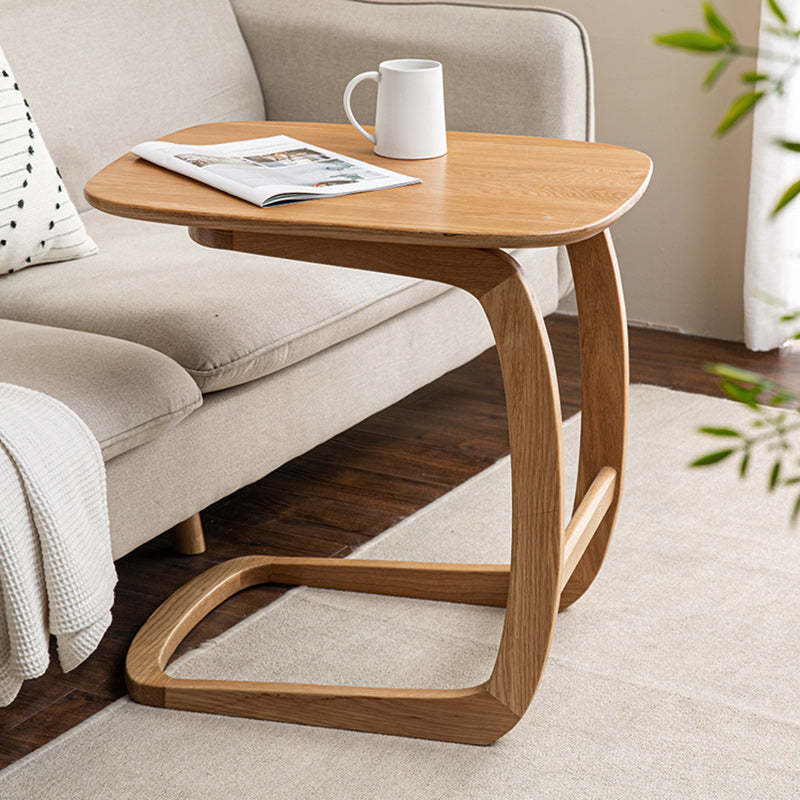 C-Shape Walnut Ash Movable End Table