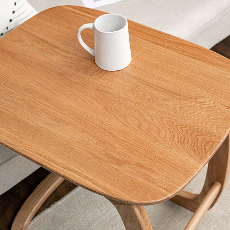 C-Shape Walnut Ash Movable End Table