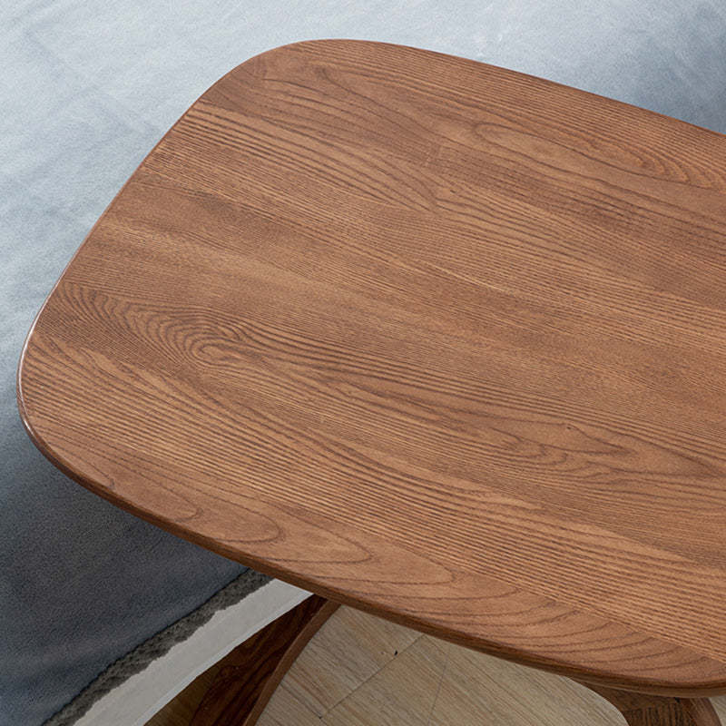 C-Shape Walnut Ash Movable End Table