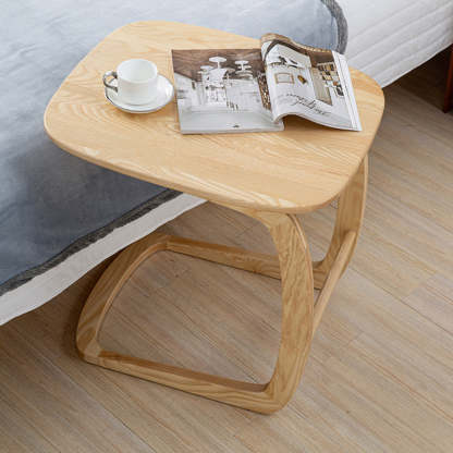 C-Shape Walnut Ash Movable End Table