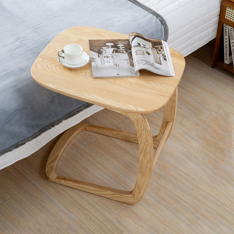 C-Shape Walnut Ash Movable End Table