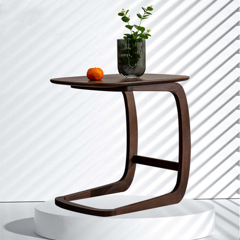 C-Shape Walnut Ash Movable End Table