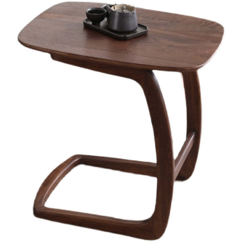 C-Shape Walnut Ash Movable End Table