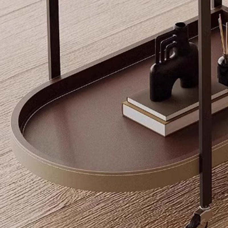 Minimalist Leather Side Table 2-Tier